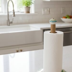 Elegant Wooden Paper Towel Holder
